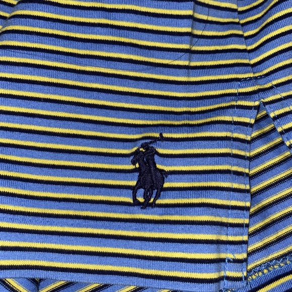 Ralph Lauren Polo Golf XXL Navy Pony Striped Collared Shirt - Picture 2 of 5